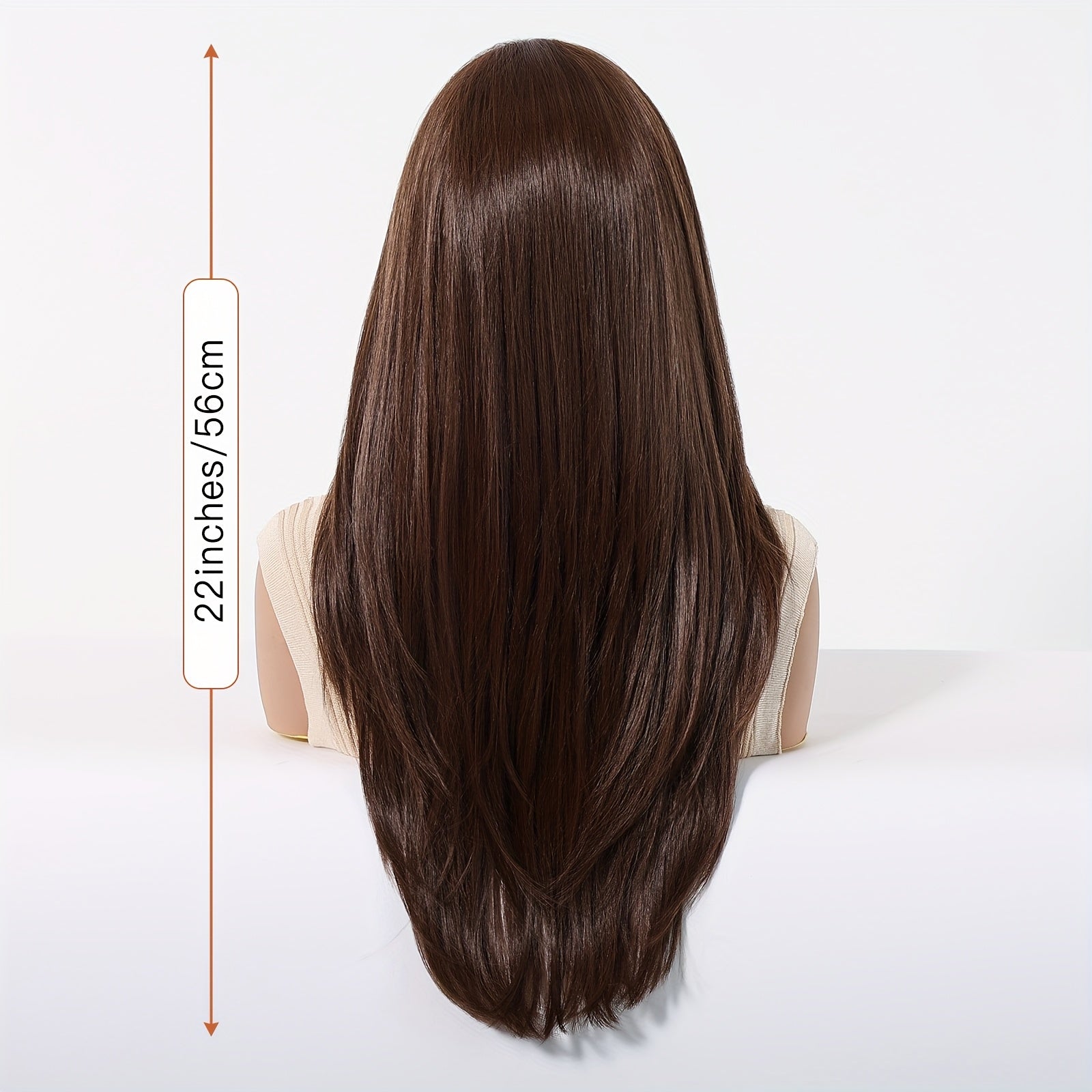 Haircube 13X6 HD Transparent Lace Front Wig, 22 Inches Long, Glueless Synthetic Hair Wig with 150% Density, Straight And Heat-Resistant Fibers Suitable for Everyday Use, Parties
