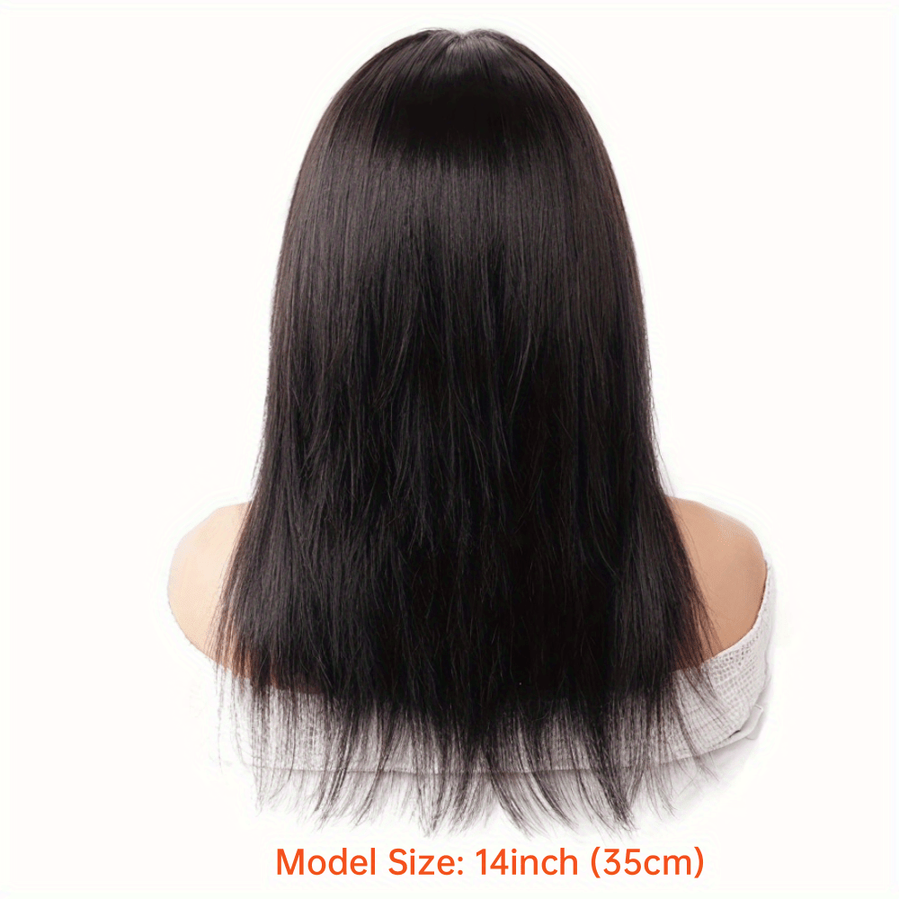 Glueless Human Hair Wig with 4x4 Lace Front & 4x4 Lace Closure - Preplucked Straight Hair Wigs Suitable for, Looking Hair System, No Glue Needed, Wear & Maintenance