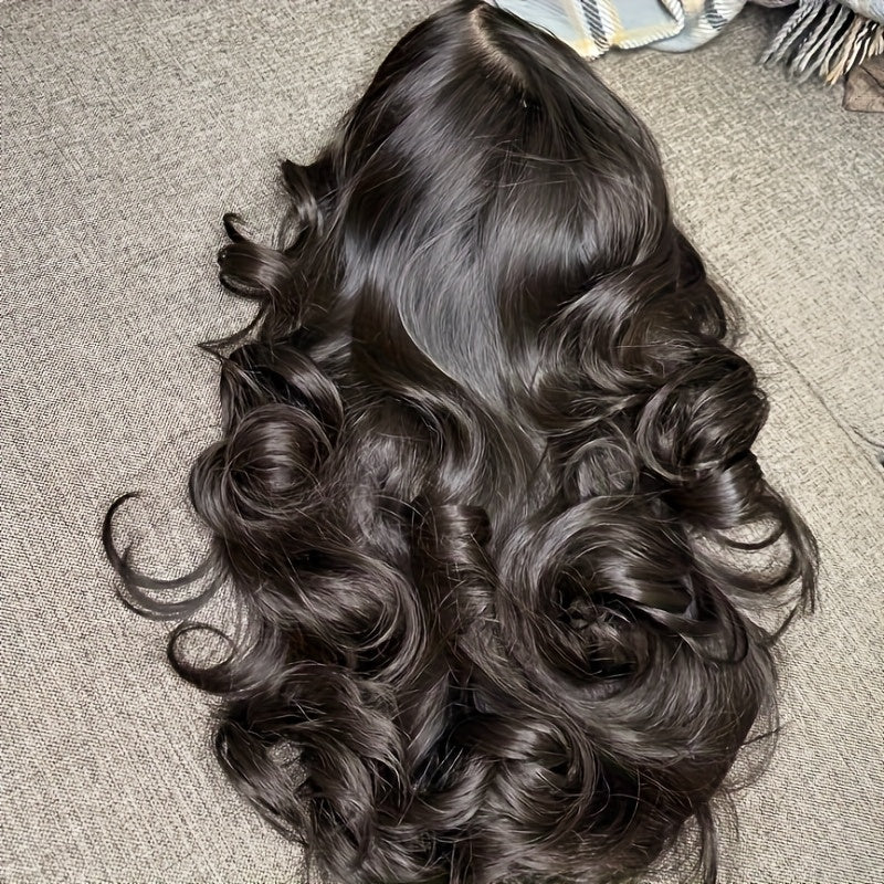 A 4X4 Glueless Body Wave Human Hair Wig Featuring 250% HD Lace, Designed As a Full Cuticle Wavy Lace Frontal Wig. It Includes Full Edges, a Side Part, And Is Suitable for Women, Complete with Baby Hair And a Pre-Plucked Hairline