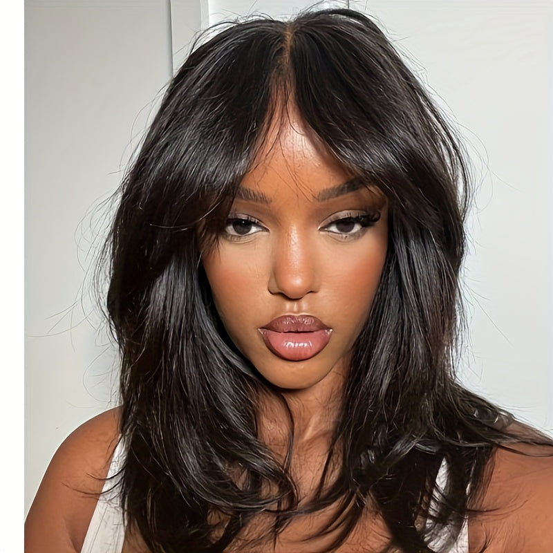 Transparent Lace Frontal Wigs for Women, Featuring a Glueless Straight Design in a 13X4 Size, Made from Human Hair for a Natural Look