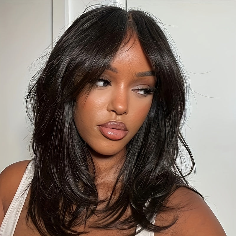 Transparent Lace Frontal Wigs for Women, Featuring a Glueless Straight Design in a 13X4 Size, Made from Human Hair for a Natural Look