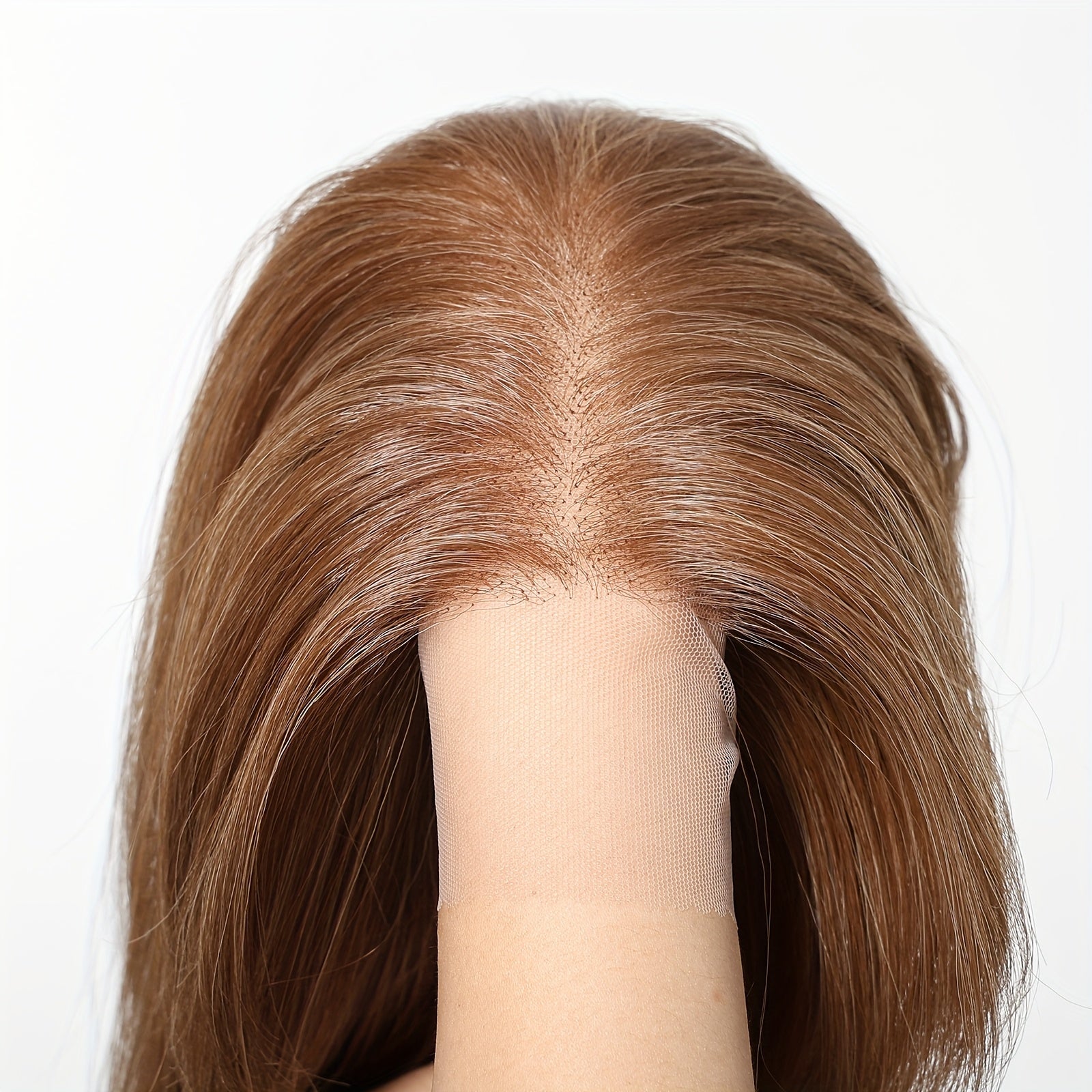 13x6 HD Transparent Lace Front Wig 22Inch Brown Color Straight Hair Synthetic Lace Wig Glueless Lace Wig High Temperature Chemical Fiber Daily Wear&Christmas&Music Festival&Party-Natural Look & Comfort Fit