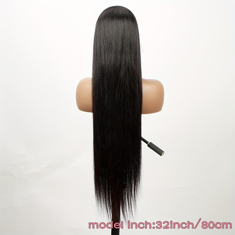 Transparent Lace Frontal Wigs for Women, Featuring a Glueless Straight Design in a 13X4 Size, Made from Human Hair for a Natural Look