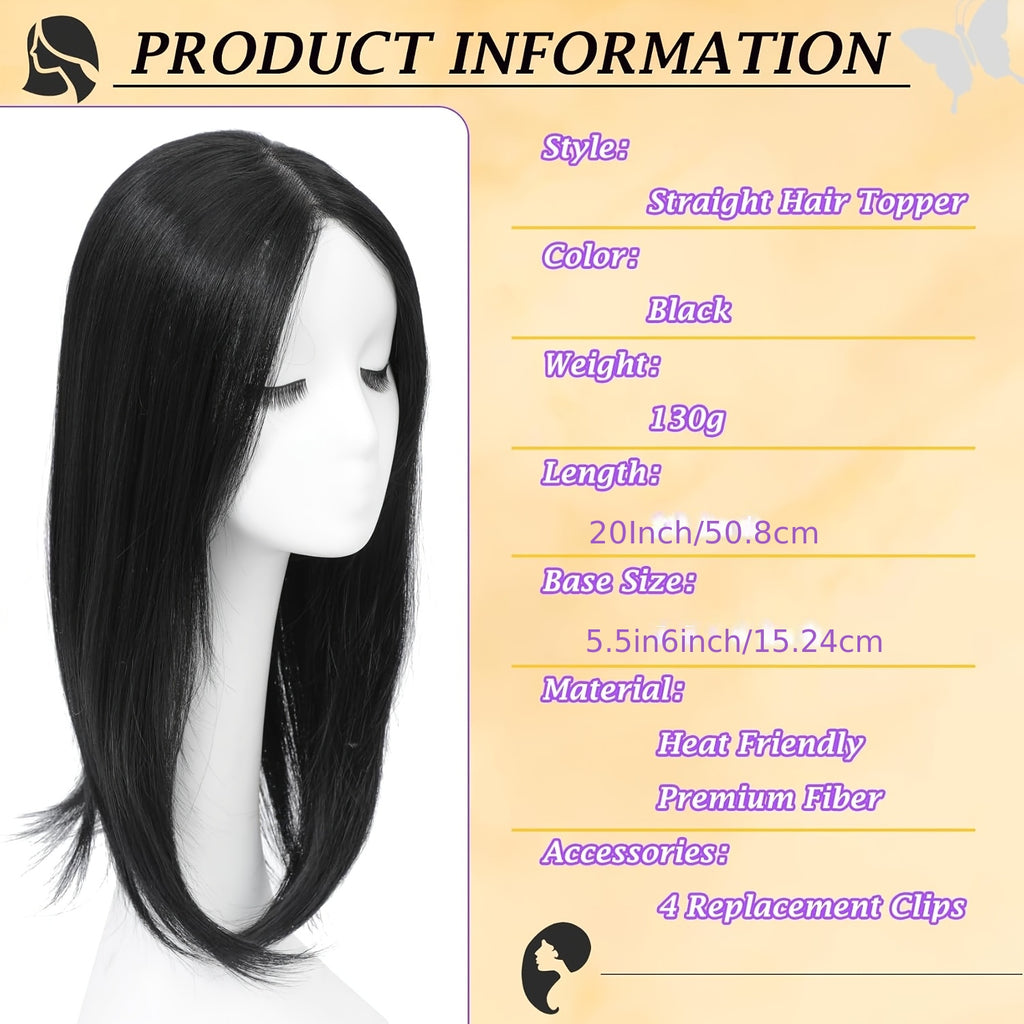 20 Inch 360° 3D Straight Hair Topper | 6\