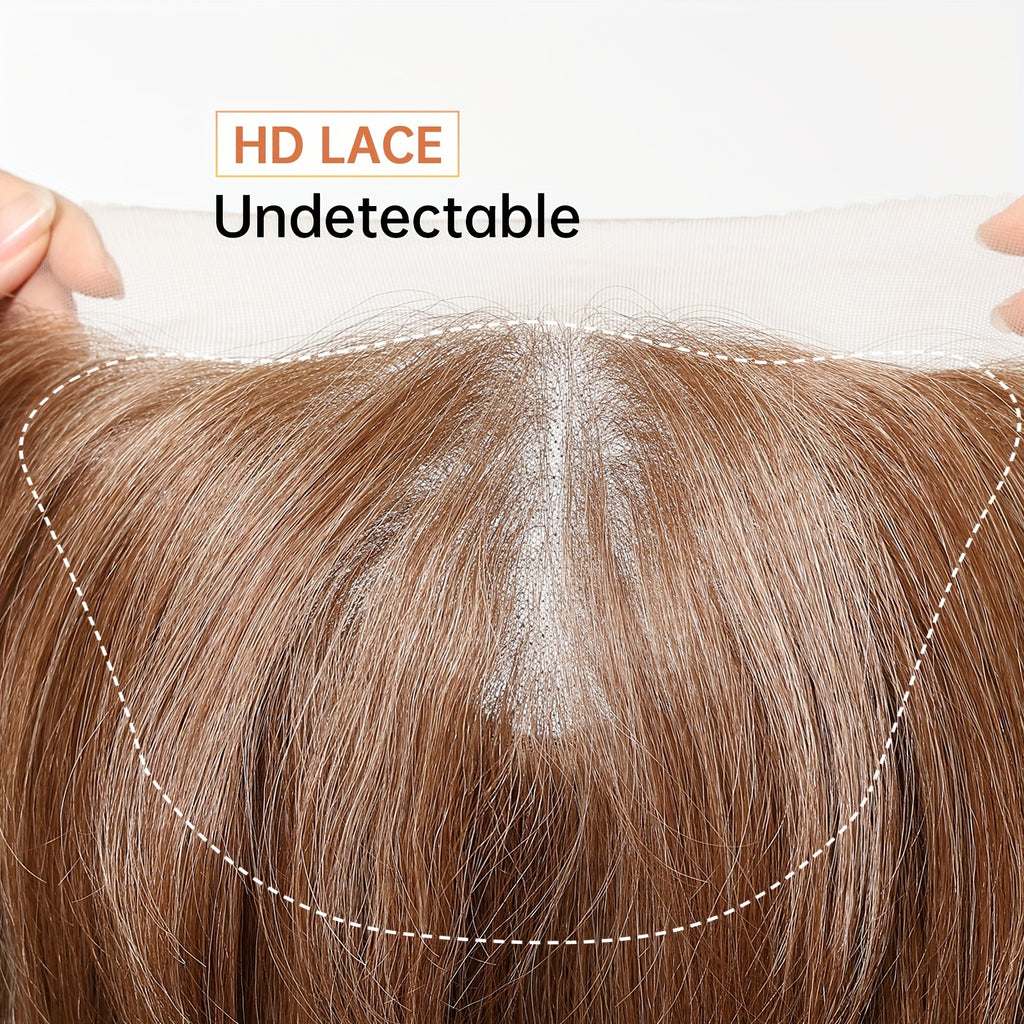 13x6 HD Transparent Lace Front Wig 22Inch Brown Color Straight Hair Synthetic Lace Wig Glueless Lace Wig High Temperature Chemical Fiber Daily Wear&Christmas&Music Festival&Party-Natural Look & Comfort Fit