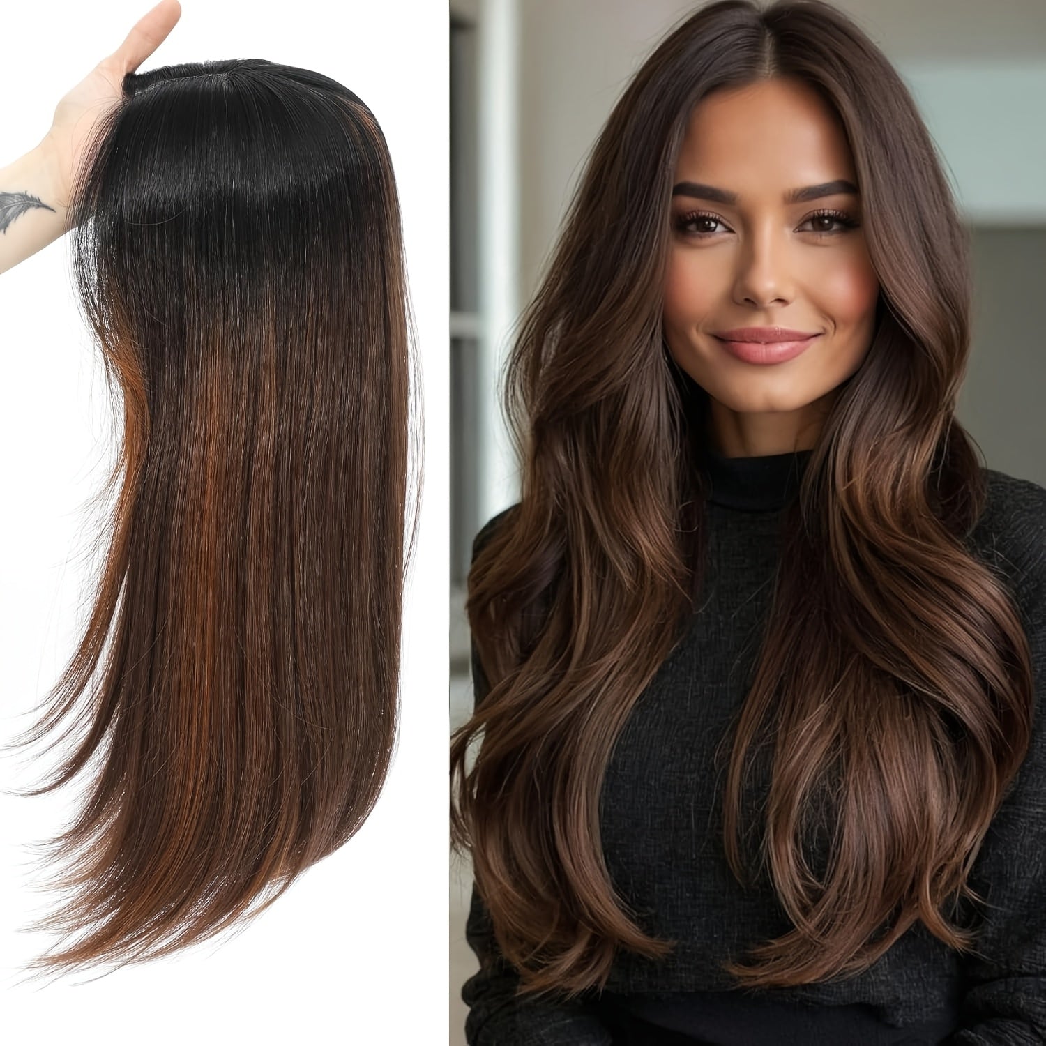 20 Inch 360° 3D Straight Hair Topper | 6\