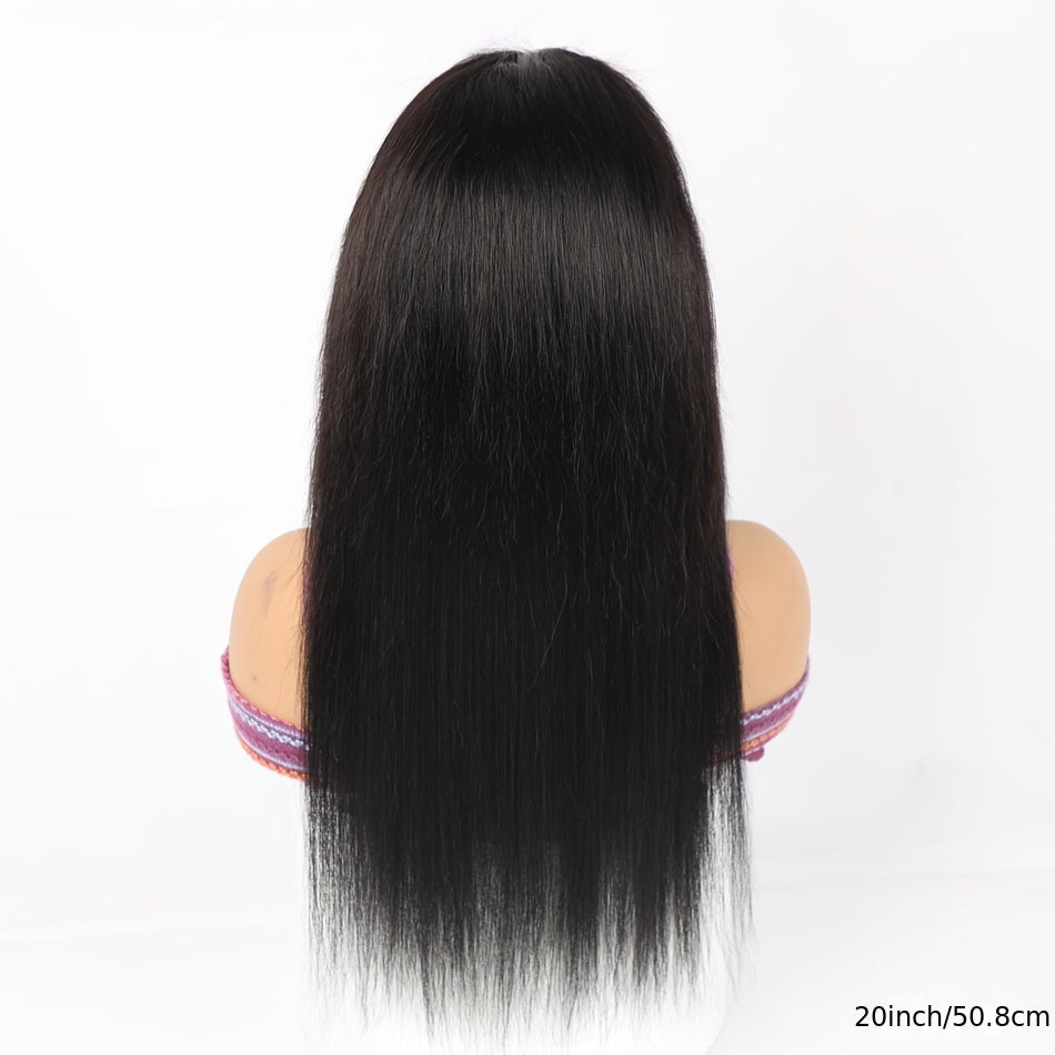 20-Inch to 38-Inch Bone Straight HD Lace Wig, 13X6 Human Hair Glueless Lace Front Wig, Pre-Plucked for Women, Ready to Wear, 200% Density