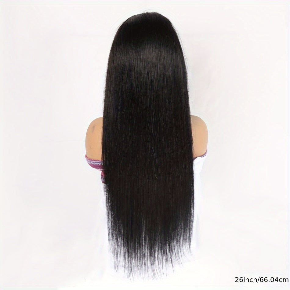 20-Inch to 38-Inch Bone Straight HD Lace Wig, 13X6 Human Hair Glueless Lace Front Wig, Pre-Plucked for Women, Ready to Wear, 200% Density