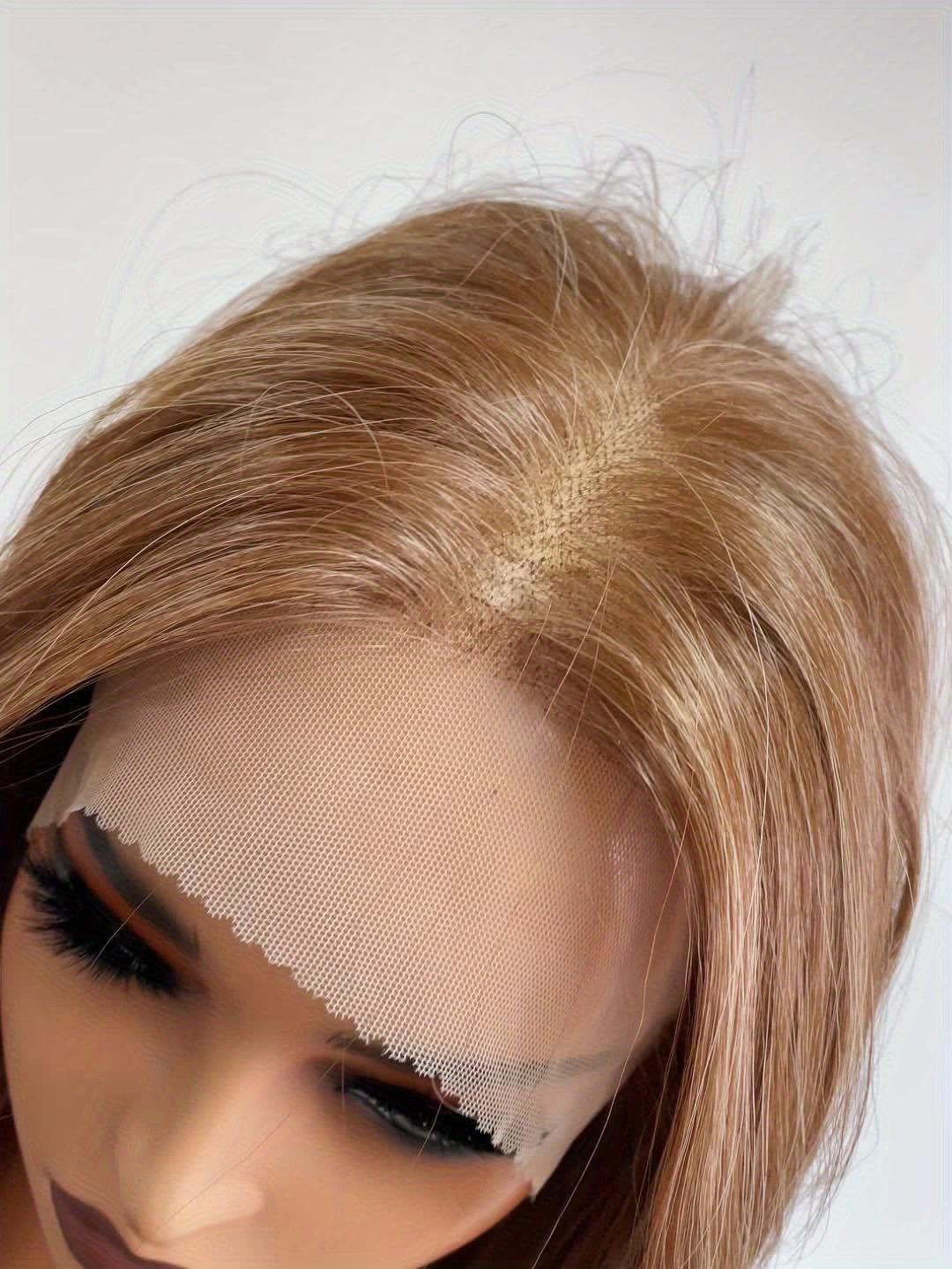 13x6 HD Transparent Lace Front Wig 22Inch Brown Color Straight Hair Synthetic Lace Wig Glueless Lace Wig High Temperature Chemical Fiber Daily Wear&Christmas&Music Festival&Party-Natural Look & Comfort Fit